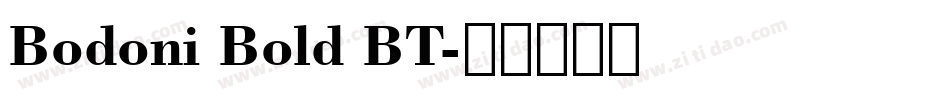 Bodoni Bold BT字体转换